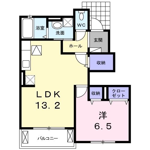 橿原市五条野町のアパートの間取り