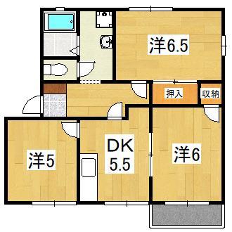 高陽ハイツの間取り