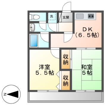 松阪市愛宕町のマンションの間取り