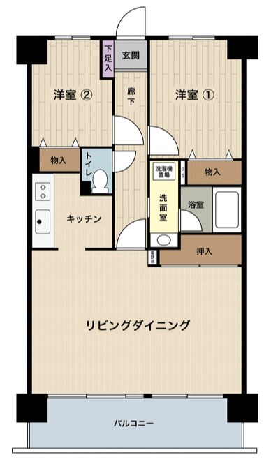 川口市元郷のマンションの間取り