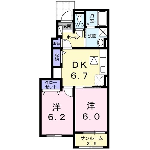 ブレーメン　リーベ　IIの間取り