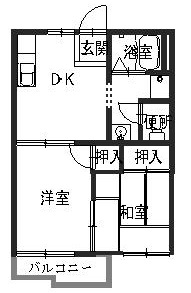 姫路市網干区津市場のアパートの間取り