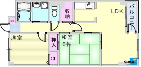 ゼフィール西明石の間取り