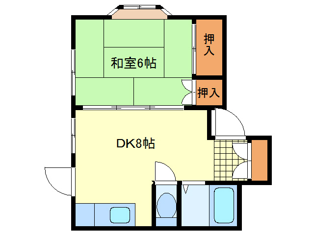 富山市寺町のマンションの間取り