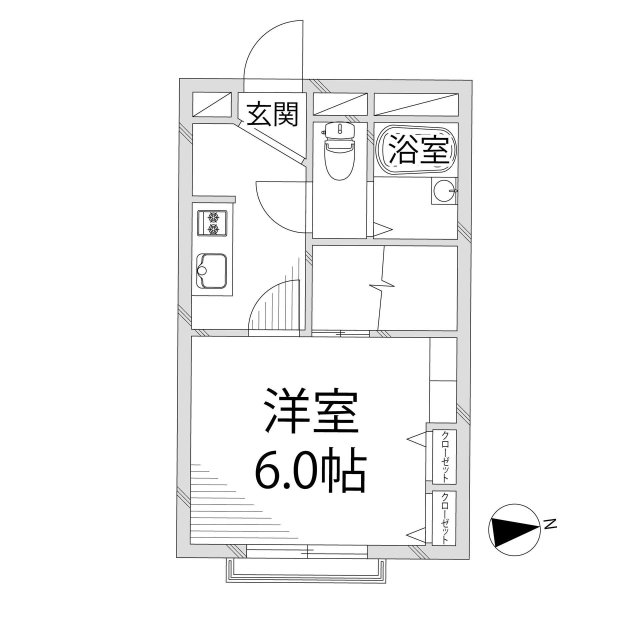 姫路市継のアパートの間取り