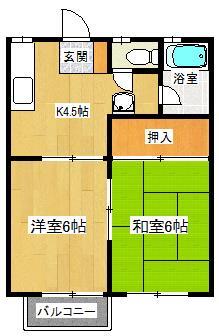 西岡ハイツＡ棟．Ｂ棟の間取り