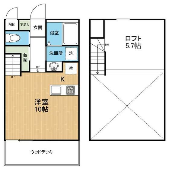 熊本市中央区琴平本町のアパートの間取り