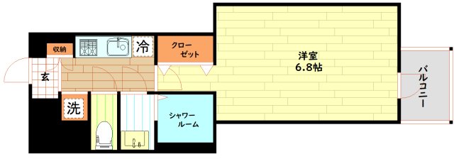 大阪市西区九条のマンションの間取り