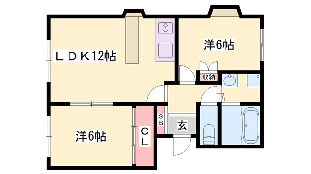 ローズガーデン２番館の間取り