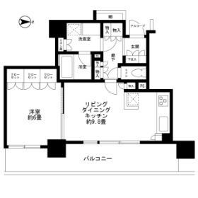 千代田区神田練塀町のマンションの間取り