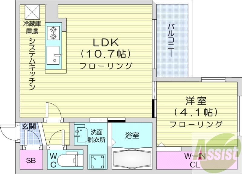 仮）本通20丁目南MSの間取り