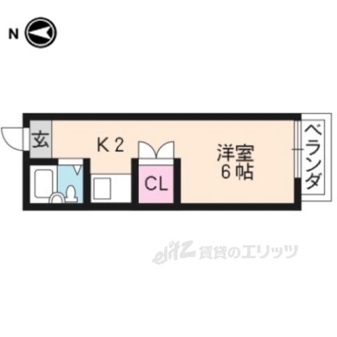 ヒルハイツ一条の間取り