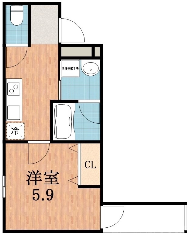 大阪市住吉区山之内のアパートの間取り