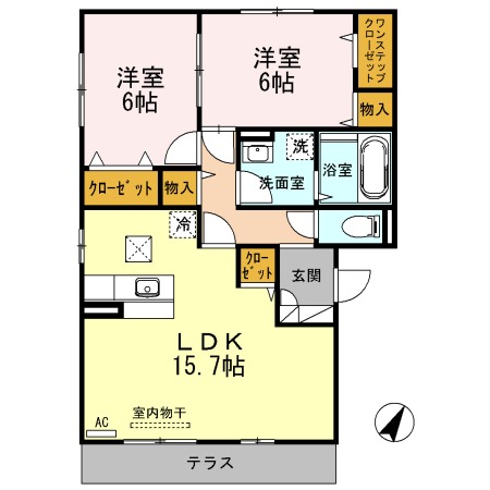 呉市広古新開のアパートの間取り