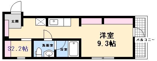 広島市西区新庄町のアパートの間取り