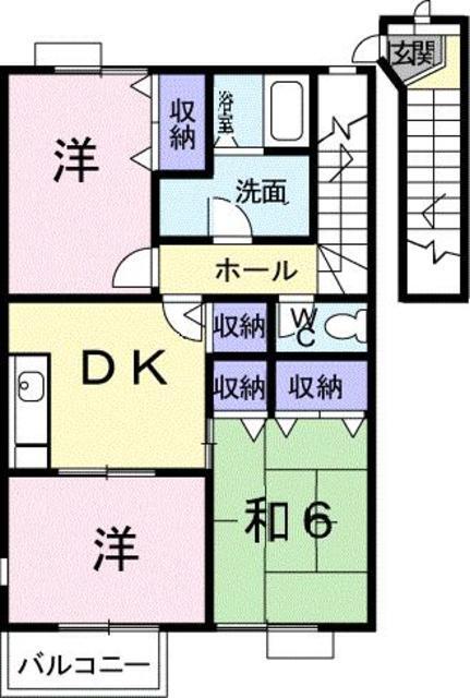 相模原市南区磯部のアパートの間取り