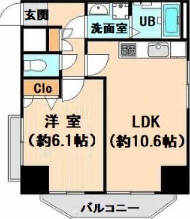 台東区花川戸のマンションの間取り