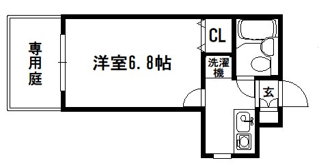 京都市中京区冷泉町のマンションの間取り