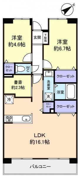 コンフォート津田沼弐番館の間取り