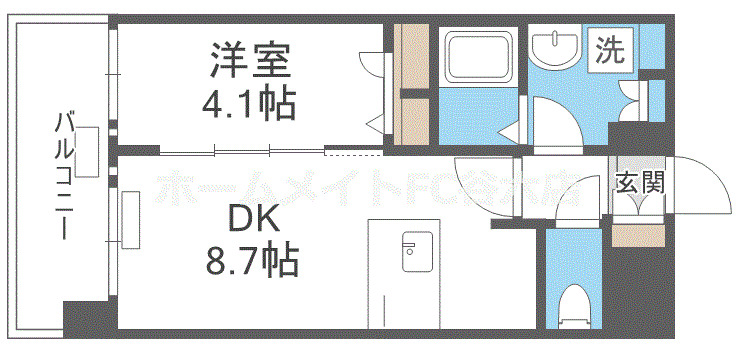 プレサンス梅田北ザ・ライブの間取り