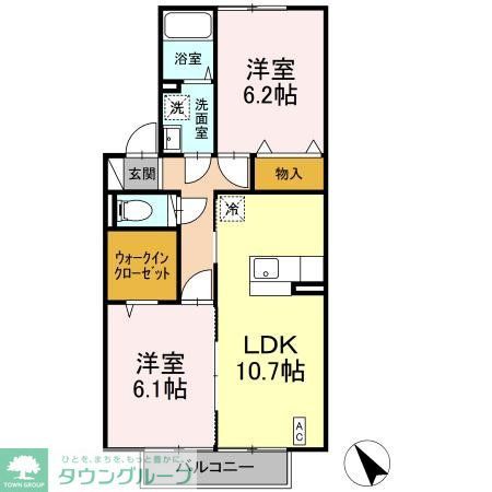 クレール秋桜の間取り写真