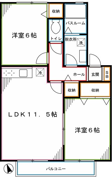 西武国分寺線 鷹の台駅 徒歩11分 2階建 築25年の間取り写真
