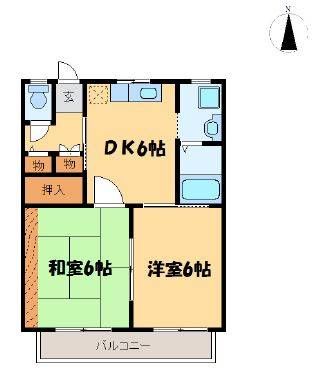 フレグランスタウン住吉 6番館の間取り写真