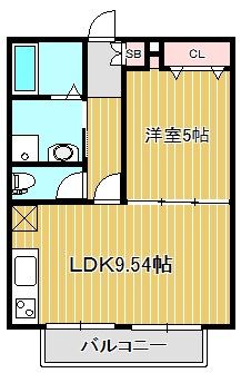 ＪＲ南武線 平間駅 徒歩10分 2階建 築43年の間取り写真