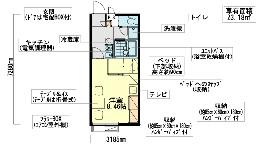 コンフォート虹ヶ丘の間取り