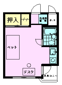 八王子市東浅川町のマンションの間取り