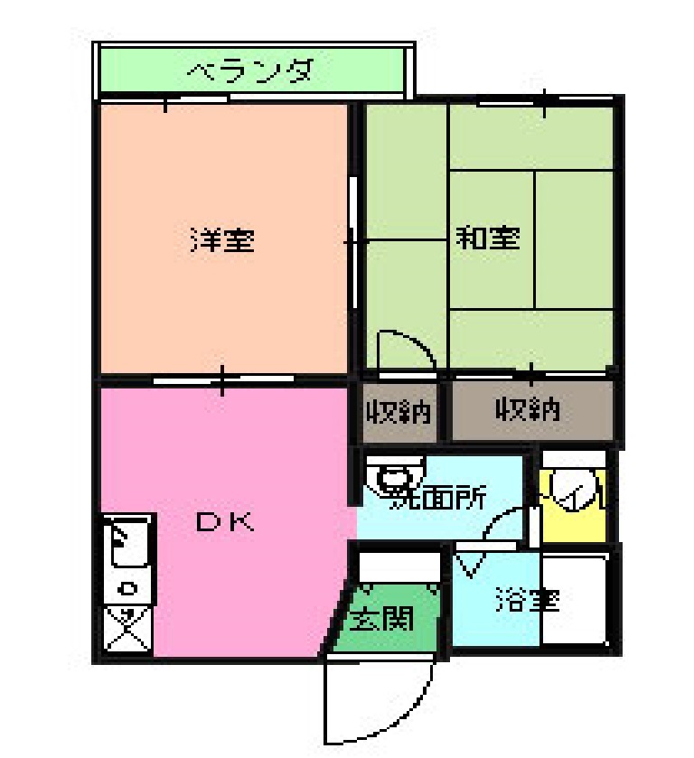 フレグランス船岡Aの間取り