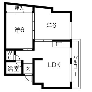 サンライトレイマンション中駒の間取り