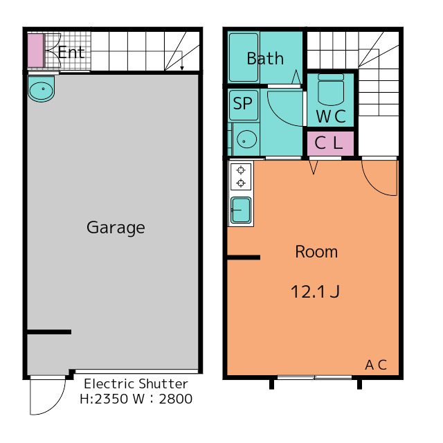 「ＮＥＷ」　Ｇａｒａｇｅ　Ｖｉｌｌａ　西岡崎の間取り