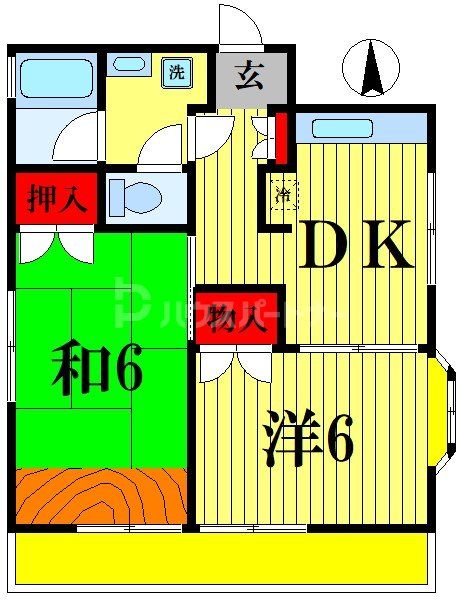 ハイツ東若芝の間取り