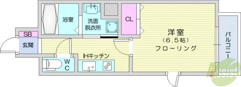 仙台市太白区長町のマンションの間取り