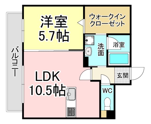 サンシャインタワー陣原の間取り