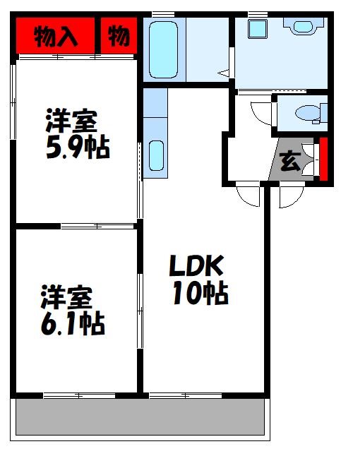 カーサニケBの間取り