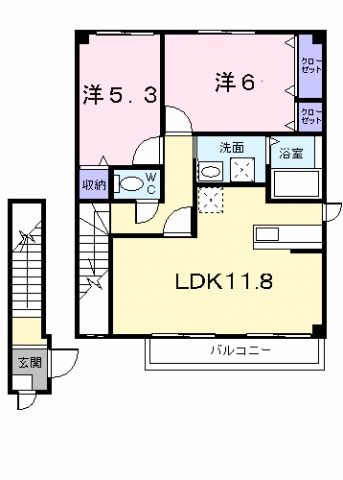 【ベルクール石川　２号館の間取り】