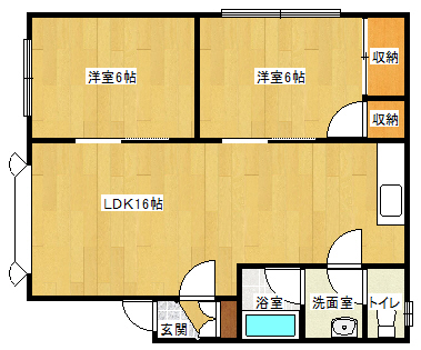 ハイツ南が丘Ａの間取り