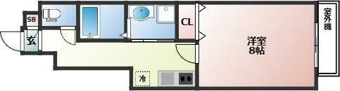 姫路市飾磨区今在家のアパートの間取り