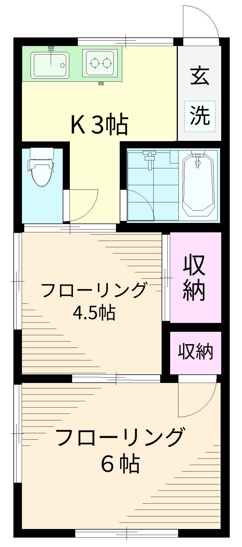 【杉並区下高井戸のアパートの間取り】