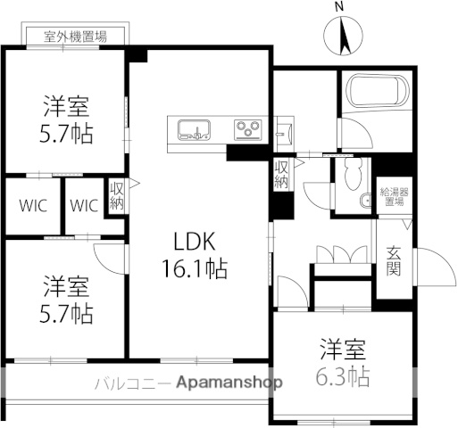 ドゥ・モリナール（ＤＥ　ＭＯＬＩＮＡＲＤ）の間取り