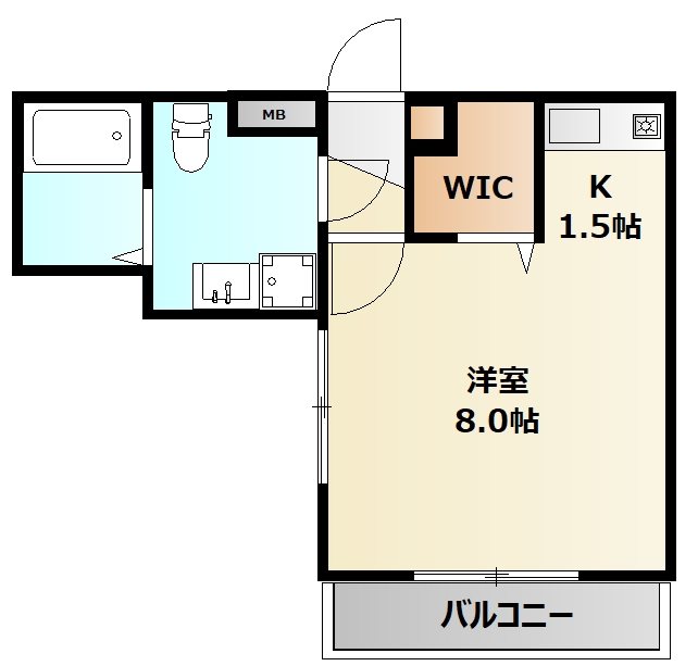 ミリアビタ弁天の間取り