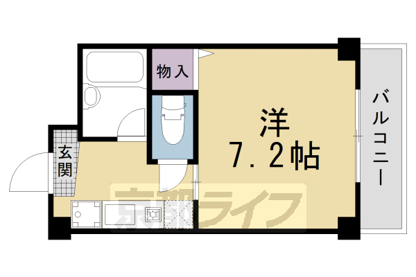 京都市中京区西ノ京星池町のマンションの間取り