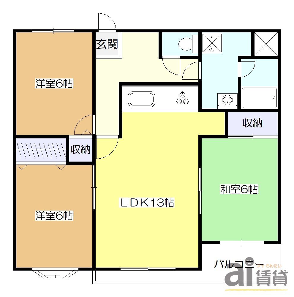 東村山市栄町のマンションの間取り