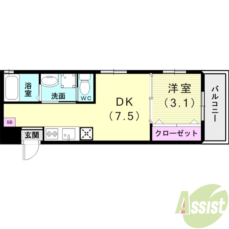 ワコーレヴィータ板宿EASTの間取り