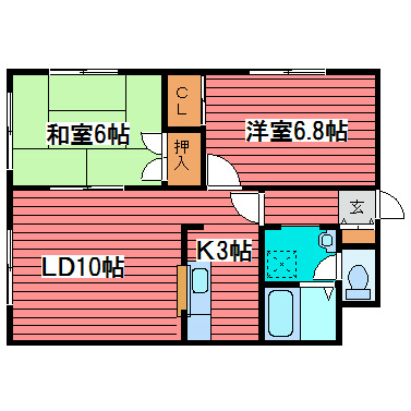 クローバー月寒西の間取り