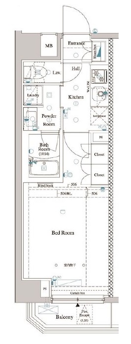 新宿区南元町のマンションの間取り