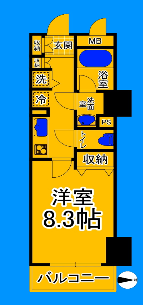 堺市堺区北花田口町のマンションの間取り