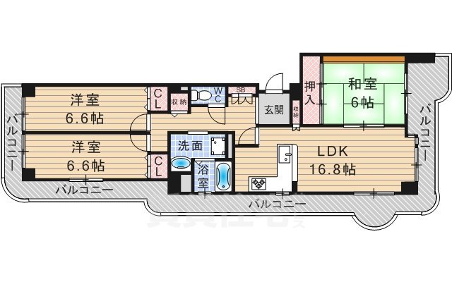 グリーンエクセル宝塚の間取り